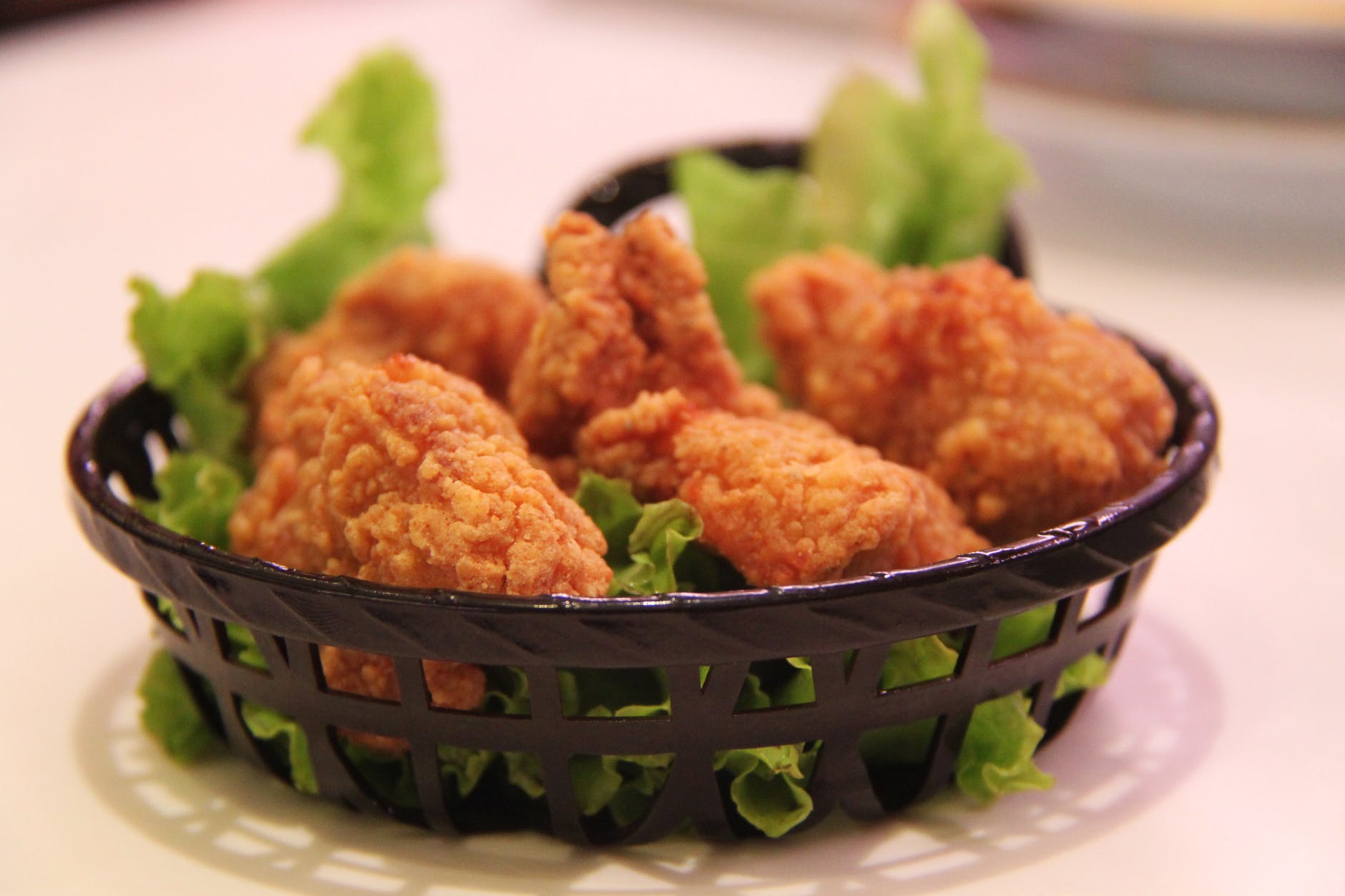 close up photo of fried chicken
